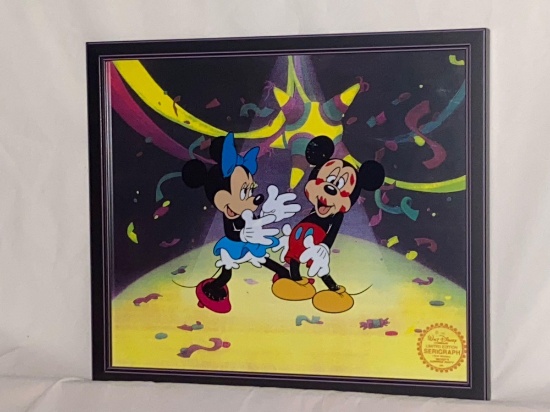 "Mickey's Surprise Party" by Walt Disney Co. fine art serigraph cel, limited edition of 9500 made,