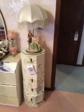 Six Drawer Jewelry Cabinet w/ Figurine Lamp