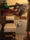 Metal Cabinet, Desk Chair, Sewing Chair, Fan, Electric Blower