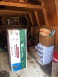 Contents Of Outdoor Shed Including Artificial Christmas Tree, Old Snowblower, Stepladder