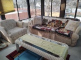 5 pc Patio Set w/ Loveseat, Couch, Chair, End Table & Coffee Table