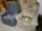 Two Upholstered Rocker Recliners
