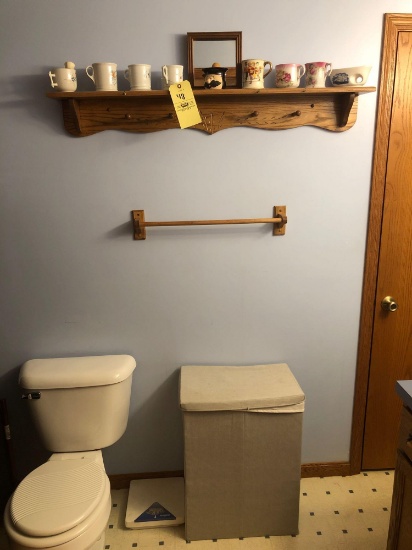 Mustache Cups, Shelf, Hamper, Scale