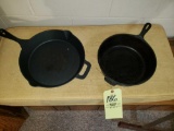 Two Cast Iron Skillets