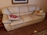 Three Matching Leather Sofas and Chair