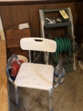 Hose Reel, Tater Bin, Shower Chair