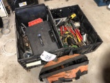 Crates of hand tools, snips, pliers