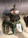 Acetylene tank with stand