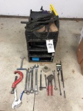 Tool shelf w/ tools and hardware