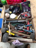 Rubber mallets, pipe wrench, wire pliers, etc .