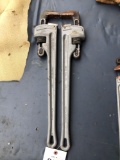 (2) Ridgid 24in alumn. pipe wrenches