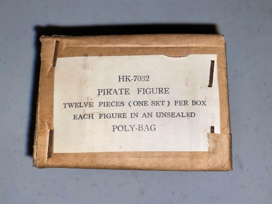 Marx 12pc hand painted Pirate hard plastic figure, mint unopened box