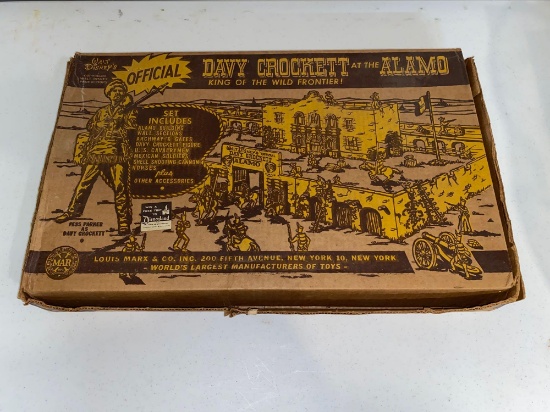 Marx Walt Disney's Davy Crockett at the Alamo play set with contents shown