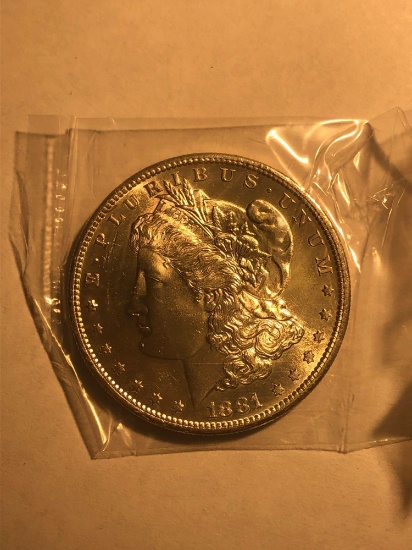 1881 USA silver dollar coin