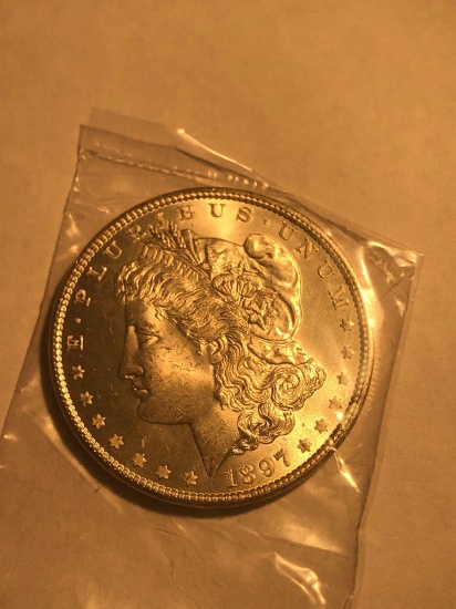 1897 USA dollar silver coin