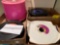 3 flats 45 rpm records and holder mostly 1960s rock and roll, blues, rhythm and blues