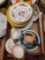 Saucers, creamers, assorted box lot