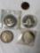 5 foreign coins, some silver