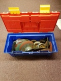 Toolbox of wire, grinding and sanding wheels