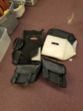 Saddle bags, racing seat covers