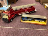 Nylint Toy Fire Truck, Tonka Pickup and Boat
