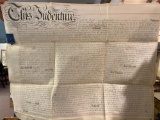 1859 indenture 23x 28? paper
