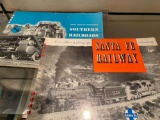 2 books trains album of photographs Santa Fe and southern railroads