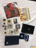 Canadian proof sets and various coins, some silver
