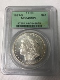 1897-S liberty silver dollar coin