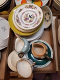Saucers, creamers, assorted box lot