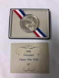 1983 Olympic silver dollar coin