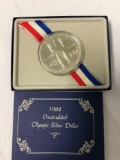 1984 Olympic silver dollar coin