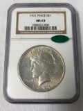 1921 peace dollar coin silver