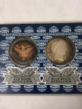Whitman coin products one troy ounce of silver each, two coin set