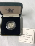 1990 5 pence coin silver