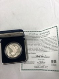 2003 national wildlife refuge centennial metal series silver coin with eagle