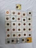 31 various pennies