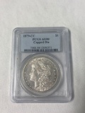 1879 Carson City silver dollar coin professionally graded AU 50