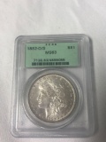 1882 O silver dollar coin professionally graded