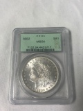 1882 silver dollar coin professionally graded