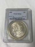 1880 silver dollar coin professionally graded MS 64