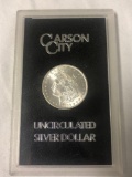 1883 Carson City uncirculated silver dollar coin