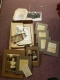 Box of vintage black and white photos