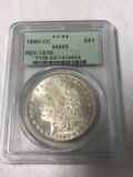 1880 Carson City silver dollar coin professionally graded