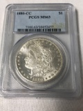 1880 Carson City silver dollar coin MS 63 grade
