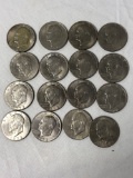 16 dollar coins from 1970s
