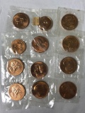 12 commemorative medal token coins
