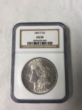 1883 S silver dollar coin AU 58