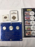 Washington silver set, mint error coins, 2002 state quarters, 1960 saddle strike penny