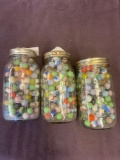 3 jars marbles